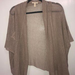 Eileen Fisher Mesh Open Front Short Sleeve Jacket